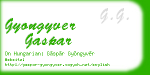 gyongyver gaspar business card