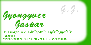 gyongyver gaspar business card